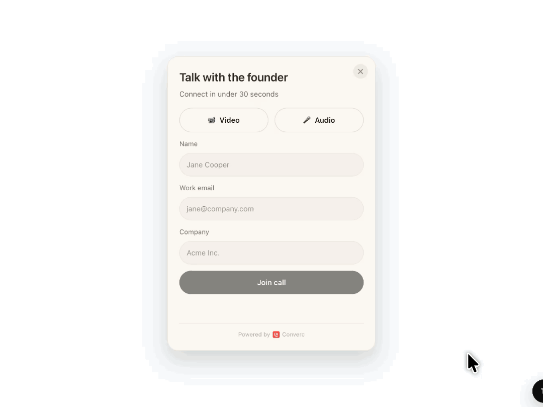 Capture intent, not just contact details